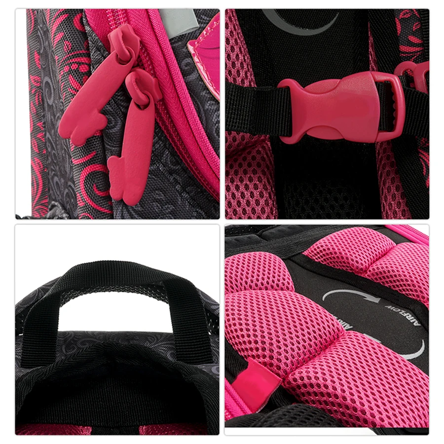 3160 Grade 1-3 3D Cartoon School Bags For Gilrs Floral Pattern Orthopedic Backpack Children School Bag Student Mochila