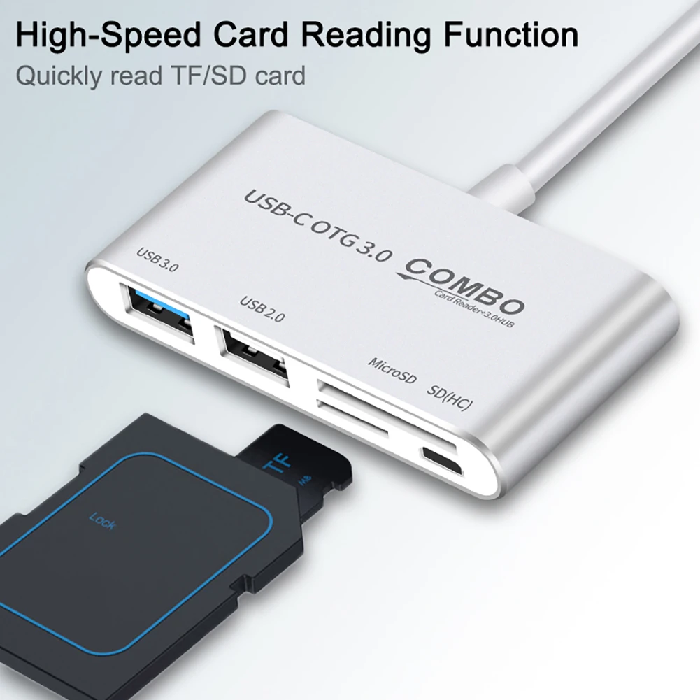 Многофункциональный адаптер для карт памяти USB 2 0 Type C устройство чтения TF SD OTG Mac