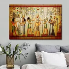 Настенные абстрактные плакаты и принты, ретро-фигурка в египетском стиле, настенные картины для гостиной, украшение для дома