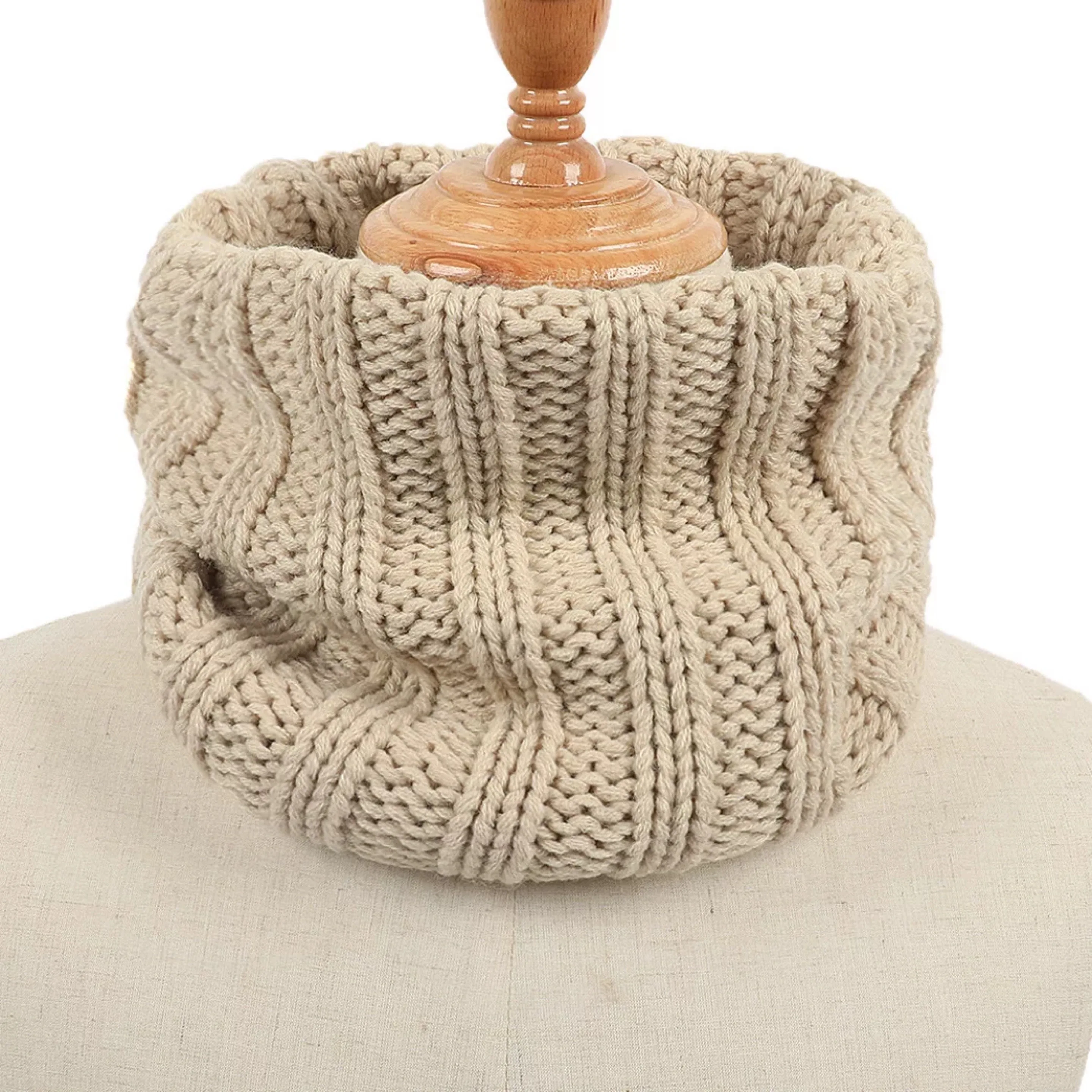 

Модный Универсальный однотонный теплый шерстяной вязаный снуд KENSHELLEY для любителей осени и зимы