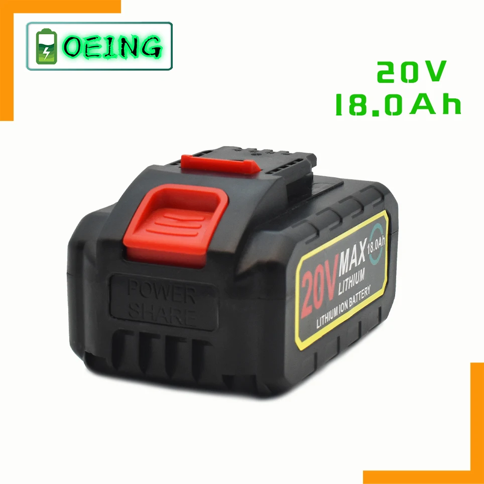

2021 NEW Li-ion 20V 18000mAh lithium battery for Day Cordless Wrench power tool Electric drill Fast Charging factory outlet