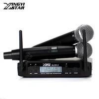 professional adjust frequency 600 650mhz uhf wireless microphone system dual sm58lc cordless handheld mic for sm 58 58lc speech