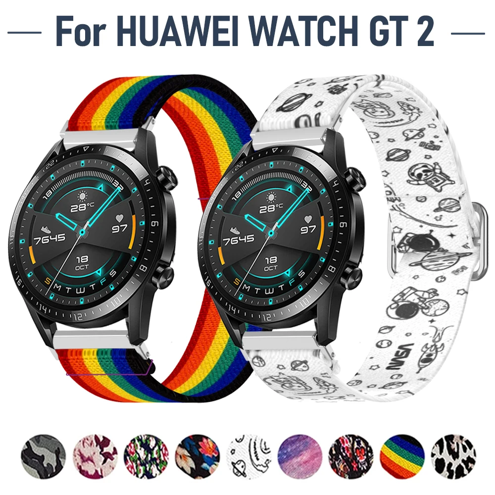 

Ремешок нейлоновый для HUAWEI Watch GT2 42 мм 46 мм, эластичный сменный Браслет для наручных часов, аксессуары для часов, 20/22 мм