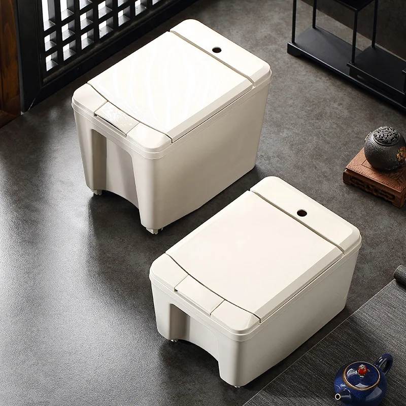 

Plastic Tea Dregs Bucket With Lid Living Room Water Storage Trash box Wall-Mounted Trash Basket Wall-Mounted Trash Can Trash Bin