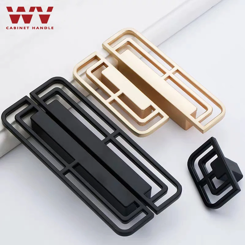 Классическая Ручка WV из твердой латуни черного и золотого цвета винтажные ручки