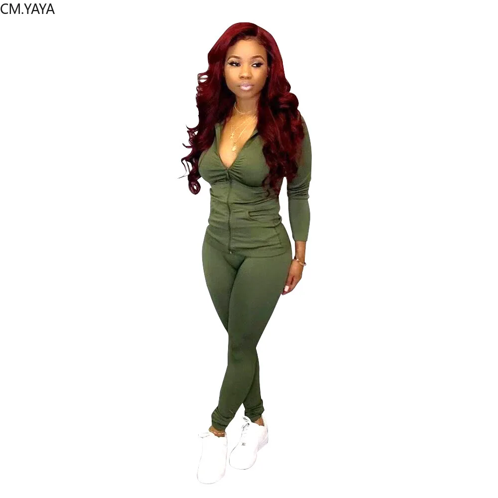 Новинка 2019 женский осенне-зимний костюм из куртки с капюшоном и брюк комплект