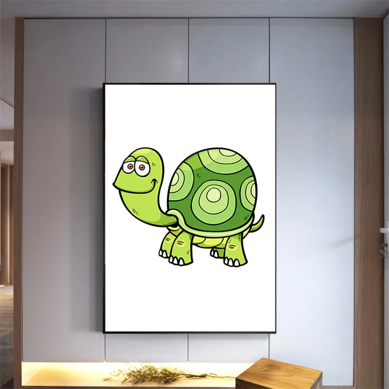 Аниме постеры в скандинавском стиле Мультяшные животные обезьяна краб лягушка