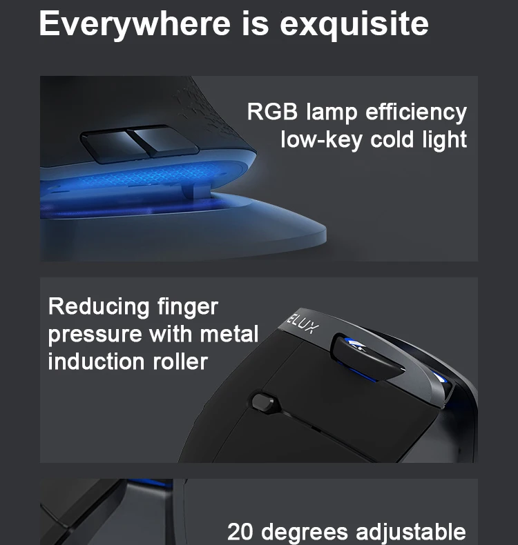 Delux M618X 2,4 Ghz Беспроводная+ Bluetooth 3,0/4,0 многомодовая мышь эргономичная Вертикальная перезаряжаемая Компьютерная лазерная 6D Mause