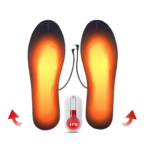 

1pair USB Heated Shoe Insoles Men Women Feet Warmer Thermal Pad Mat Electrically Heating Insoles Washable Constant Temperature