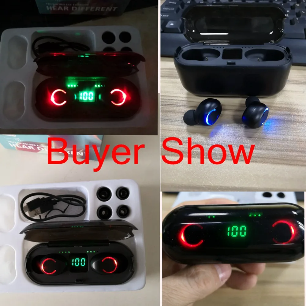 FLOVEME F9 Беспроводной Bluetooth наушники светодиодный Дисплей отпечатков пальцев