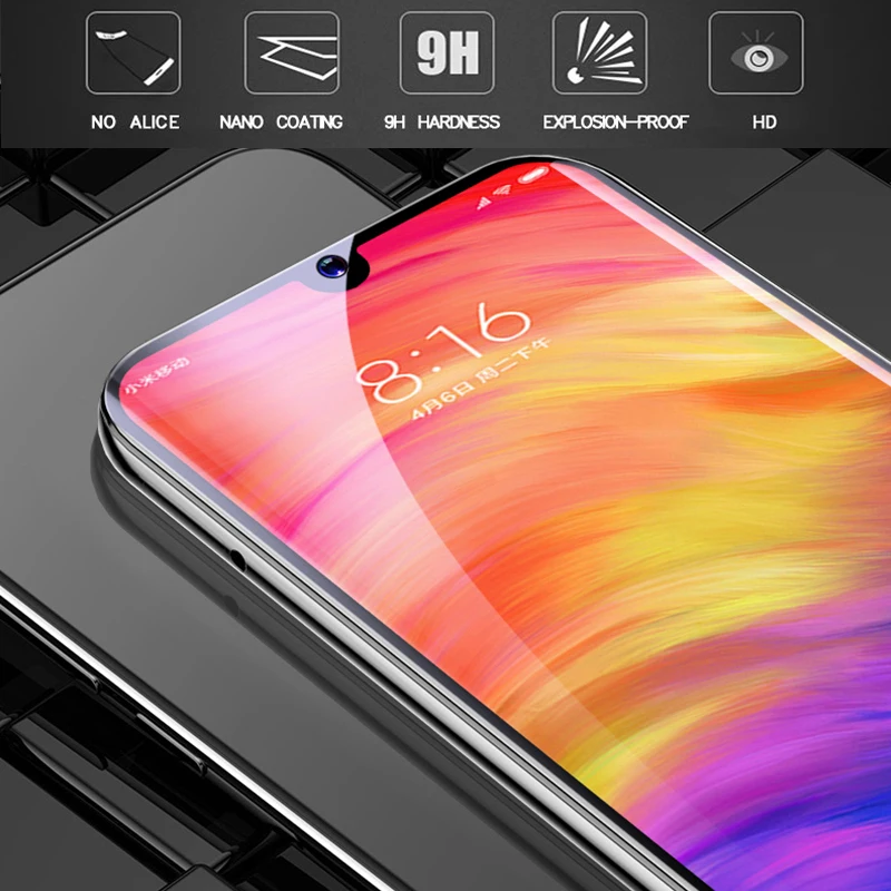 Защитное стекло для Redmi Note 7 закаленное Xiaomi защитная пленка экрана Note7 | Мобильные