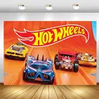Фоны Hot Wheels дикий горячий гонщик машина Мальчики 1-й День Рождения фотография Фон фотография Photo Studio Prop