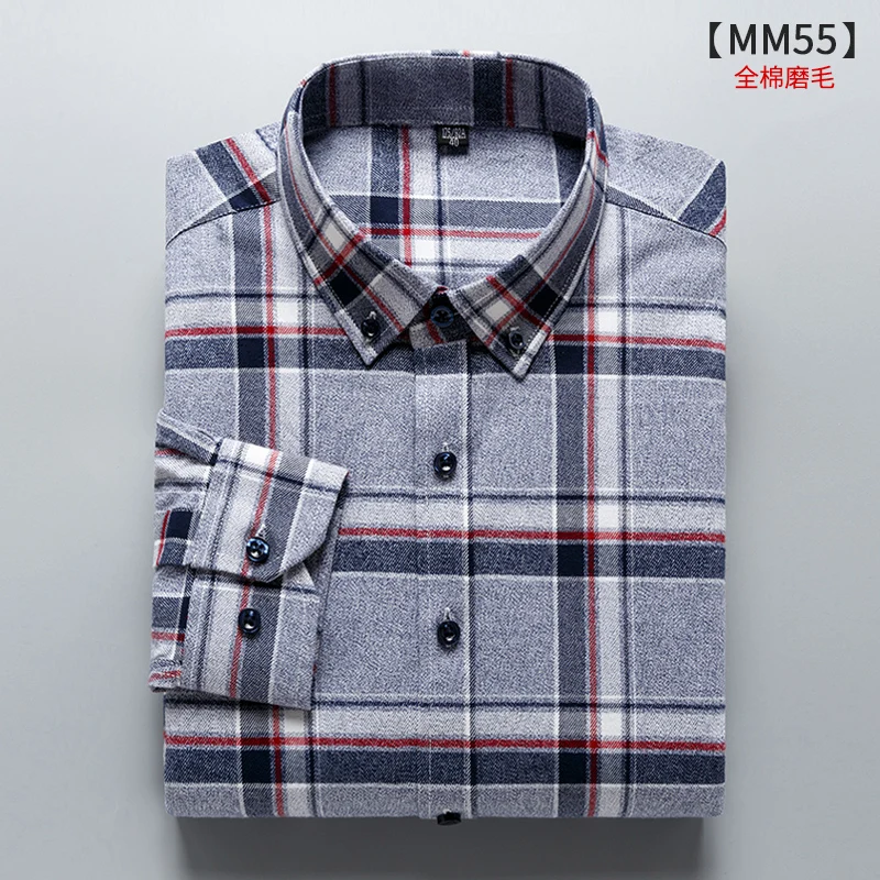 Плюс-Размер 5XL 6XL 7XL 8XL подушки из чистого хлопка в клетку модные рубашки с длинным рукавом для мужчин толстый парень дизайн формальный Social 110 кг 120 кг 130 кг