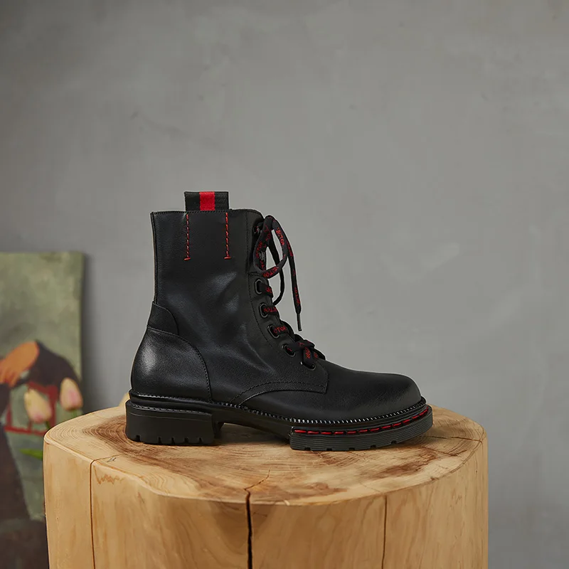 Женские ботильоны из натуральной коровьей кожи Mordoan короткие ботинки в