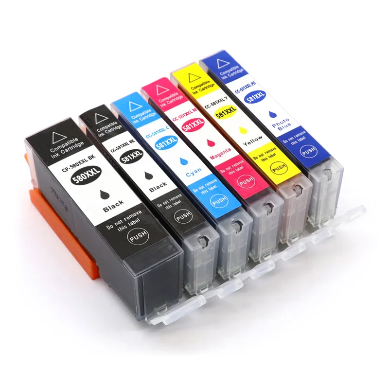 6pcs PGI580 CLI581 Ink Cartridge For Canon PIXMA TS8150 TS8151 TS8152 TS8250 TS8251 TS8252 TS8350 TS9150 TS9155 printer | Компьютеры и