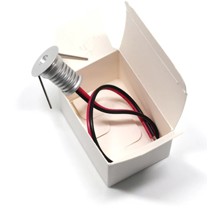 1W 12V dc D13mm мини светодиодный прожектор для лестницы для шкафа Deck Mirror кухонные потолочные точечные светильники CE
