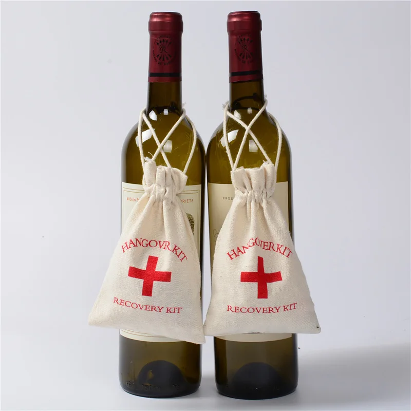 10 шт свадебный набор от похмелья сумки из мешковины джутовые свадебные