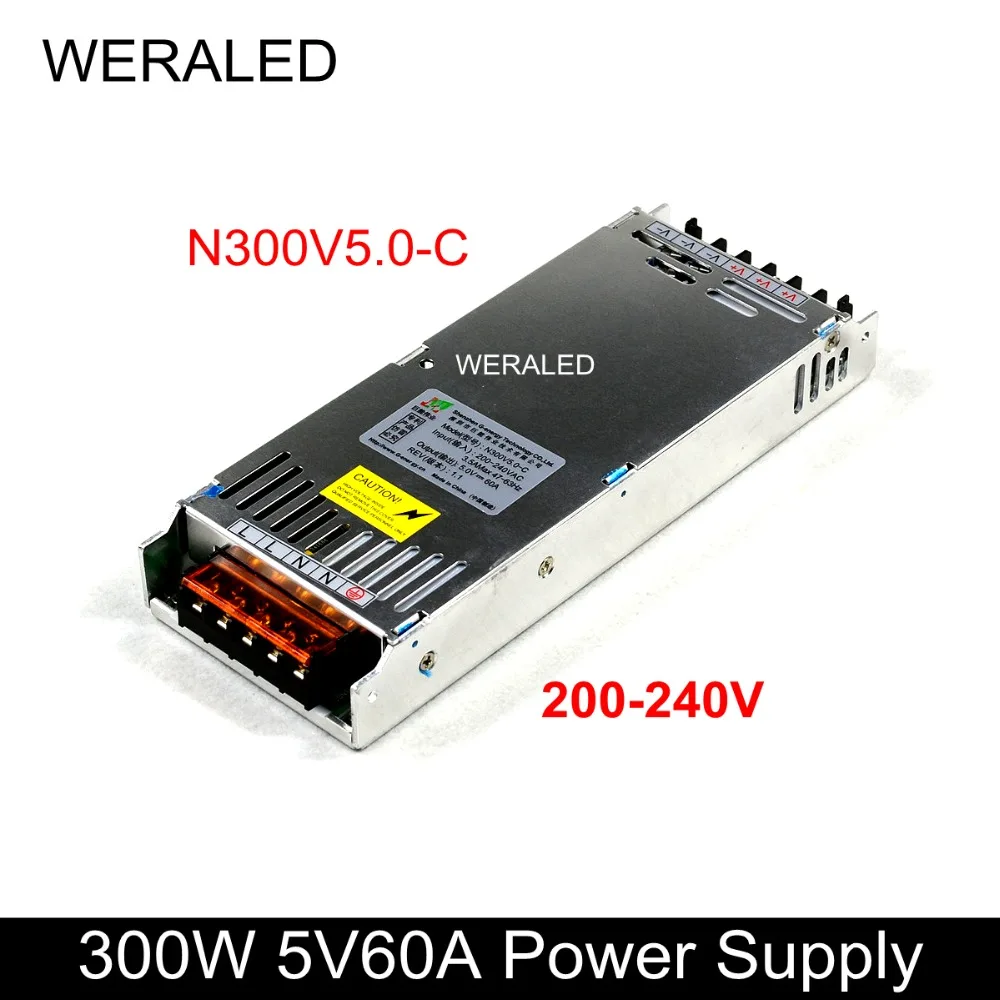 G-energy 5V 60A 300W светодиодный дисплей Источник питания JPS300V 110/220V и N300V5.0-C Поддержка 200-240V работа для P10 Светодиодный модуль дисплея