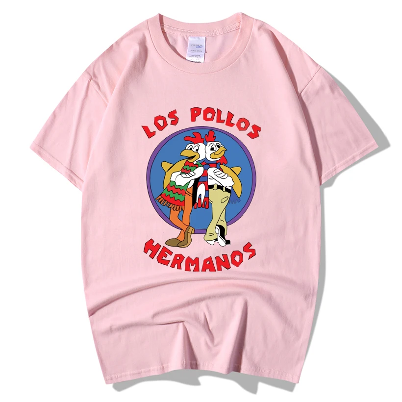 HIPFANDI, Мужская модная рубашка, LOS POLLOS футболка с надписью Hermanos Chicken Brothers, короткий рукав, хипстер,, топы