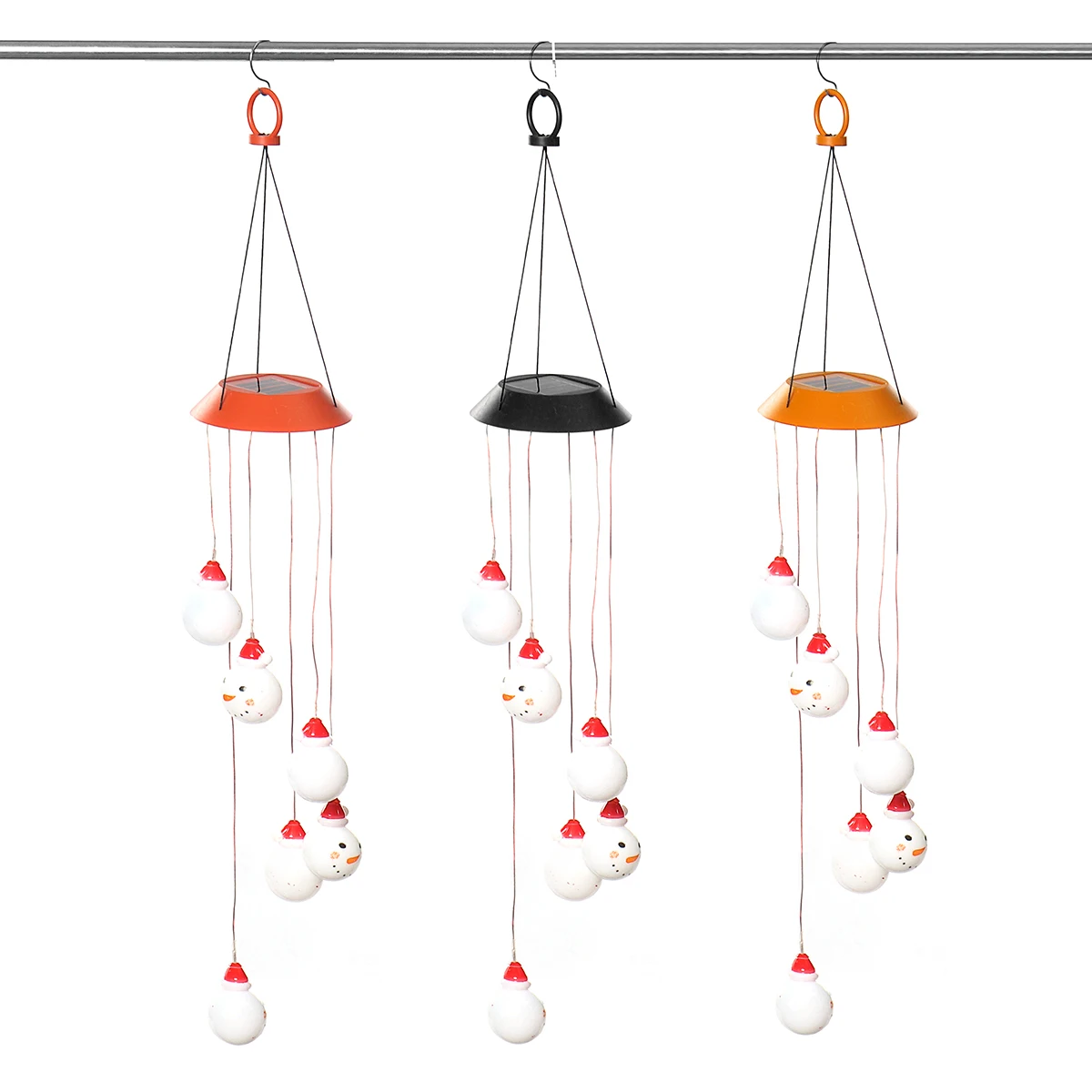 

Christmas Decor Led Light Solar Lights Powered Snowman Wind Lights Chime decor Multi-color Lights Holiday Night Lights Decor