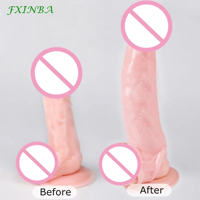 Большие реалистичные презервативы FXINBA мужские с многоразовые насадки на пенис