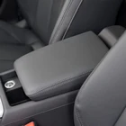 Автомобильные аксессуары, подлокотник для центральной консоли из микрофибры и кожи, наклейка для Audi A4 B9 2017 2018 2019