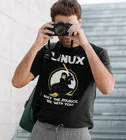 Linux May The Source Be With You, Мужская футболка с пингвином, программирующая, программирующая, кодирующая, Винтажная футболка с круглым вырезом для ботаника