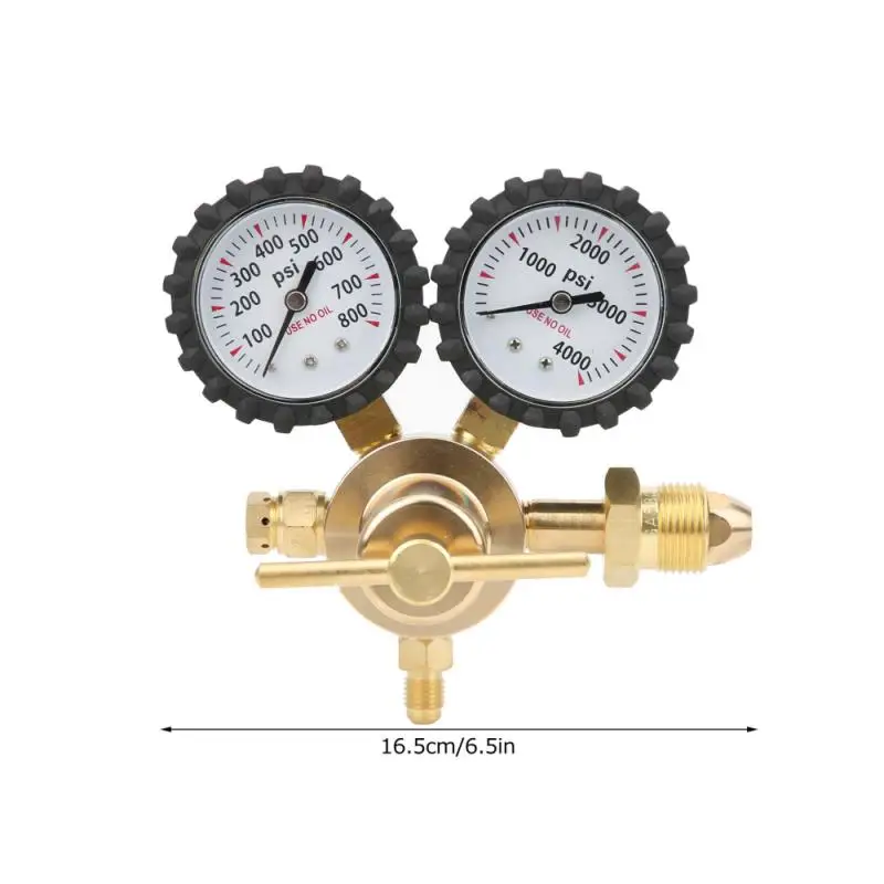 

1pc Brass Nitrogen Regulator 0-600PSI For Brazing Welding Air Conditioner Refrigeration System Filling Shock Absorber