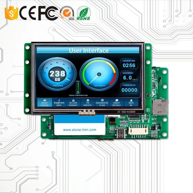 STONE 4.3 inch HMI  TFT LCD Display Module with Controller Board + Program for Equipment Use