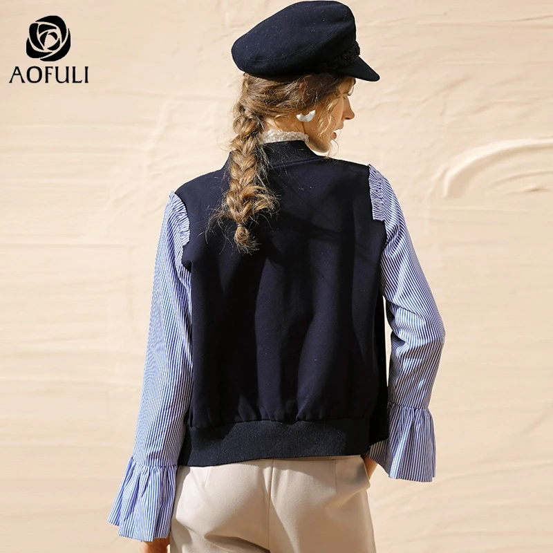 Куртка женская осенняя зимняя с рукавами-фонариками большого размера L ~ 4XL 5XL |