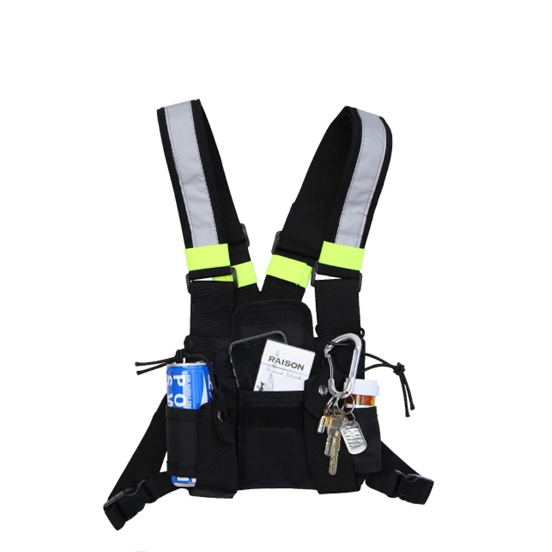 Модная нагрудная сумка камуфляжная тактическая жилетка с ремнем спереди кобура