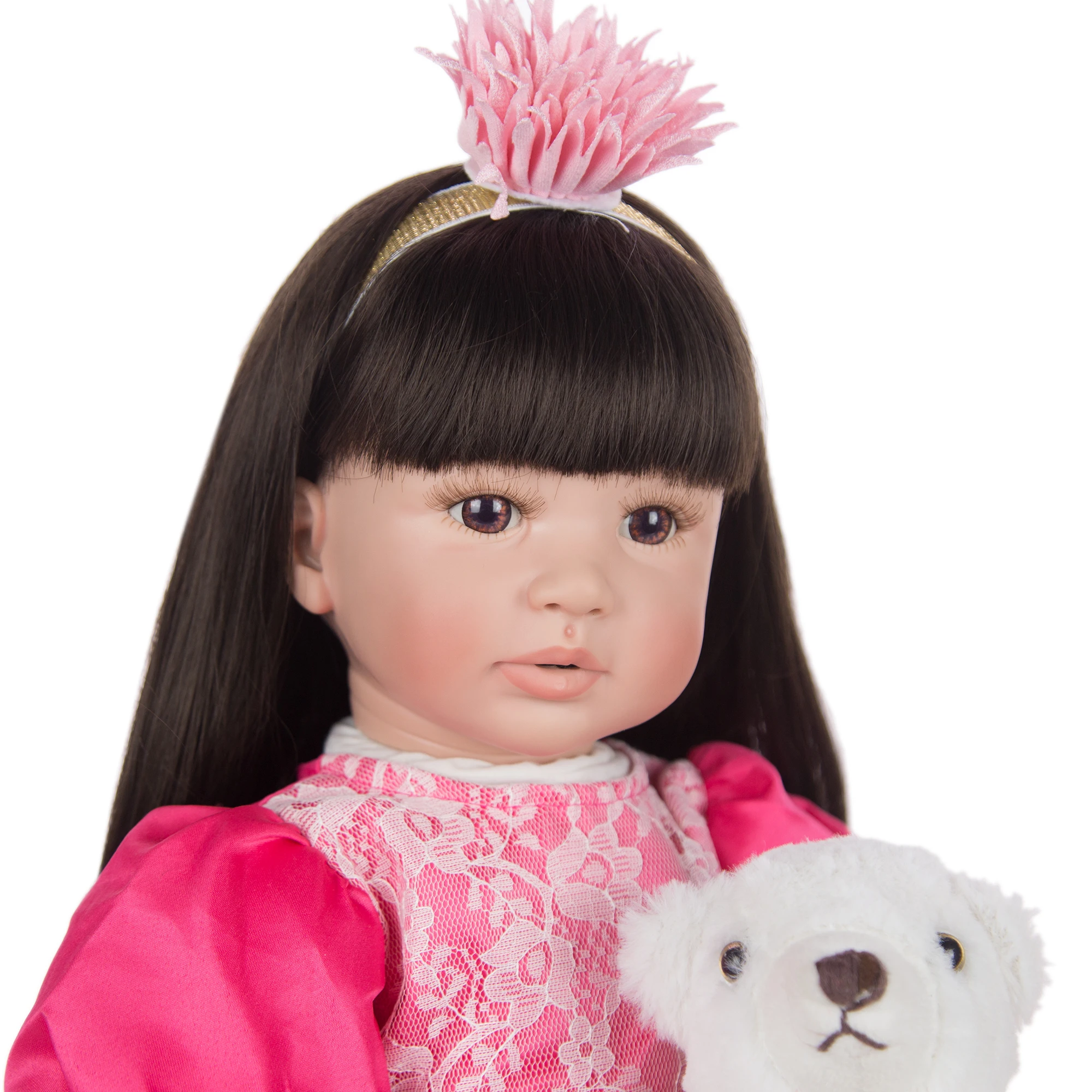 

60cm Silicone Reborn Girl Baby Dolls Fashion Realistic Cloth Body Adoral Boneca Reborn Newborn Doll Kid Birthday Christmast Gift