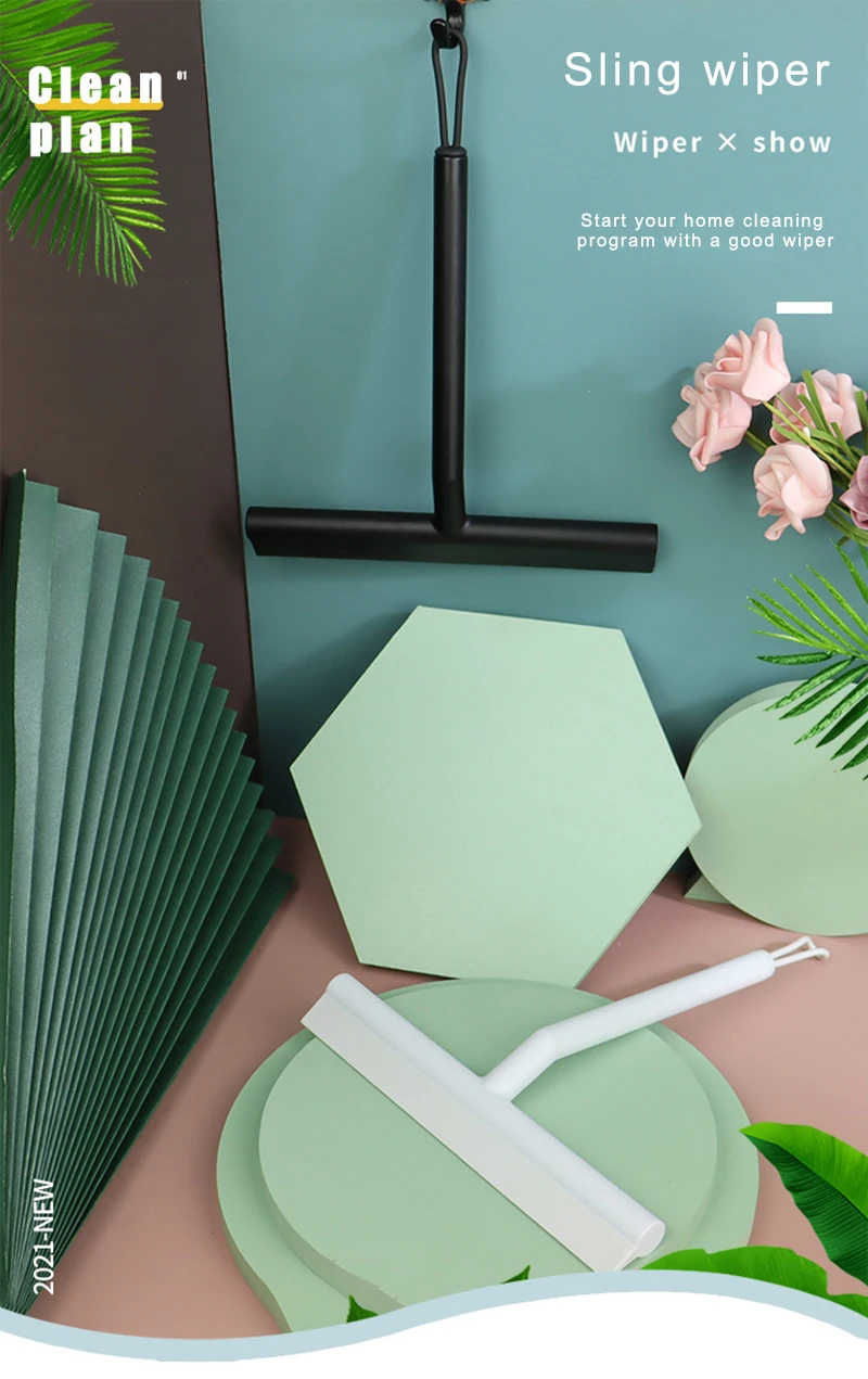 Shower Squeegee Glass Wiper Scraper Cleaner With Silicone Holder Bathroom Mirror Cleaning | Дом и сад