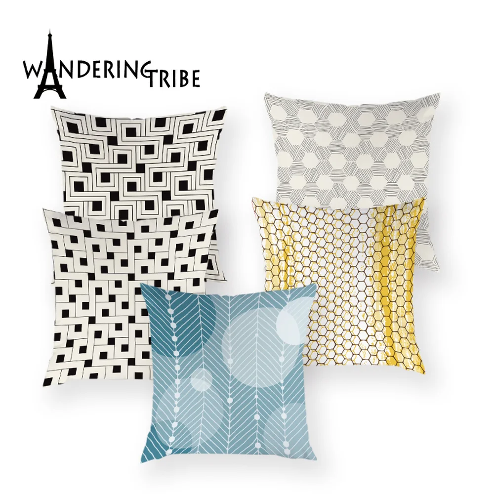 Скандинавский в полоску домашний декор Чехлы геометрической формы стиле бохо