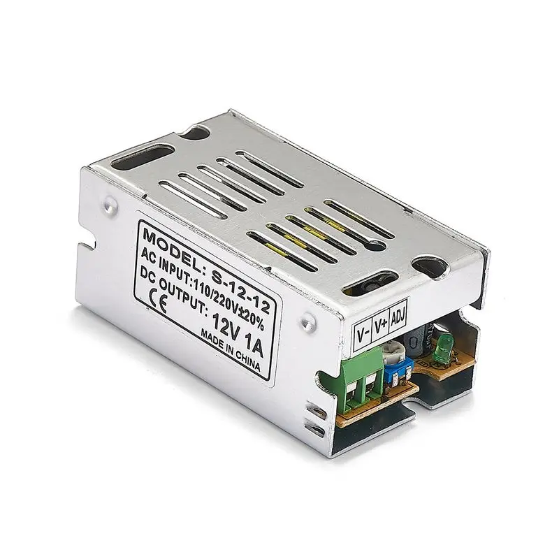 12В 1А 12 Вт импульсный источник питания трансформатор драйвера для 5050 3528