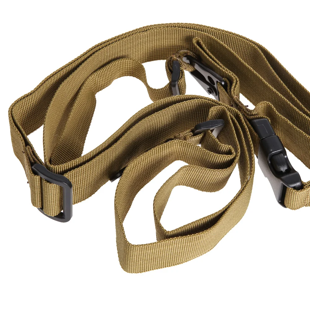 

3 Point Tactical Belts Military Waist Belt Adjustable Bungee Rifle Sling Swivels System Strap Heavy Duty Training Waist Belt