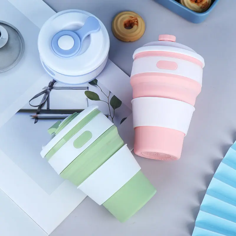 

Coffee Mugs Travel Collapsible Silicone Cup Folding Water Cups Food Grade Drinking Ware Mug Tea Coffee Cups