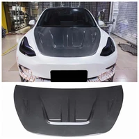 for tesla model 3 2018 2019 2020 2021 new real carbon fiber front engine hood vent cover