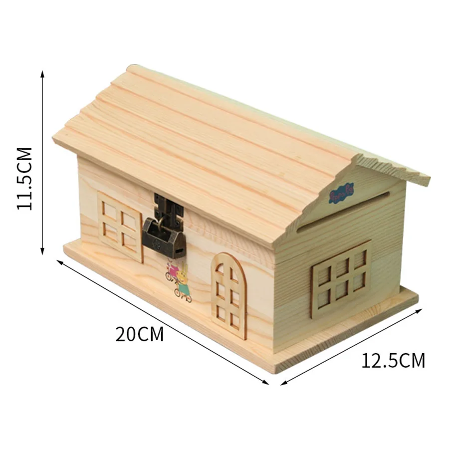 Деревянная копилка коробка для денег сохранения монет домашний депозит цифровая