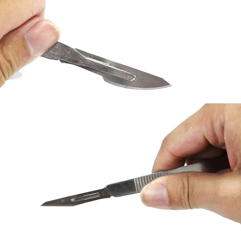 

Stainless Steel 1 Scalpel Handle Sterile 10 Scalpel Blades Utility Blade