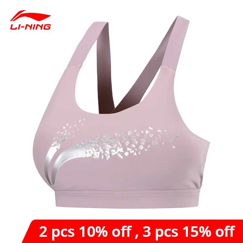 Женские тренировочные спортивные бюстгальтеры Li Ning обтягивающие средней длины