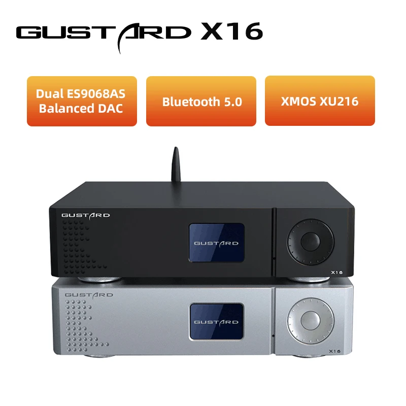 GUSTARD DAC X16 MQA декодер Bluetooth5.0 Dual ES9068AS оригинальный сбалансированный полное