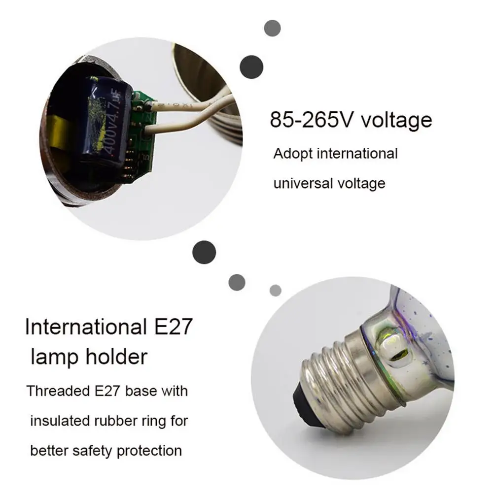 Светодиодная лампа E27 светодиодная лампочка цветная люстра в форме фейерверка