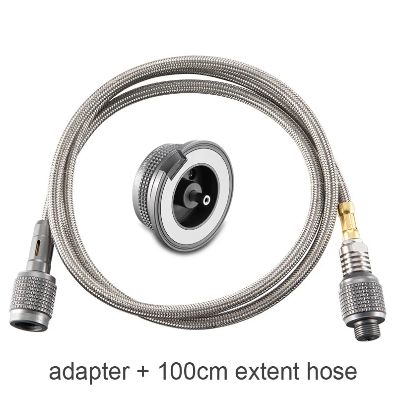 adapter and hose 2 Алюминиевый сплав Открытый походный кемпинг газовый переходник для газовой плиты Сплит-Тип конвертер для печи магнит с разъемом автоотключение адаптеры - Цвет: adapter and hose 2
