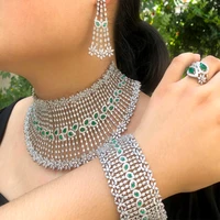 kellybola luxury exclusive custom dubai african necklace earrings bracelet ring 4pcs womens bridal wedding banquet jewelry sets