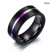 new couple rings trendy rainbow carbide men ring purple zirconia rings for women engagement wedding love anniversary gift