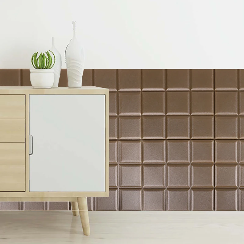 

4PCS 3D Brick Wall Panels Peel and Stick Adhesive Wallpaper for Living Room Bedroom Background Kitchen Decoration Hot