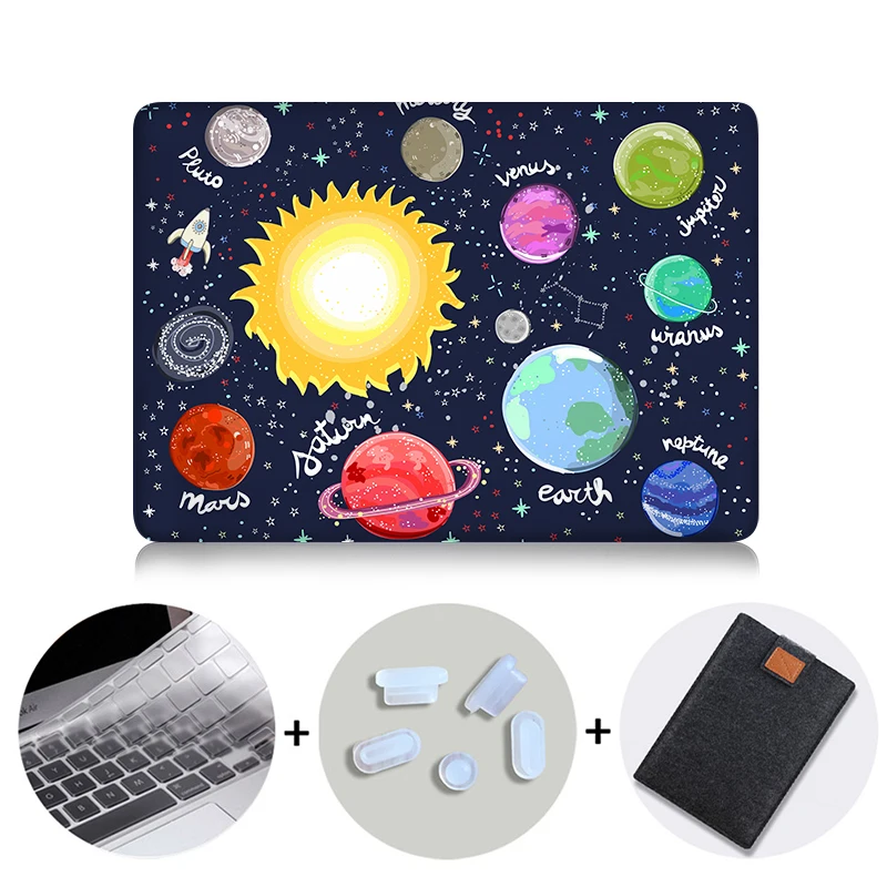 Чехол для ноутбука с мультипликационным принтом MTT для Macbook Air Pro retina 11, 12, 13, 15 дюймов с сенсорной панелью, защитный чехол 13,3 дюйма - Цвет: MB01
