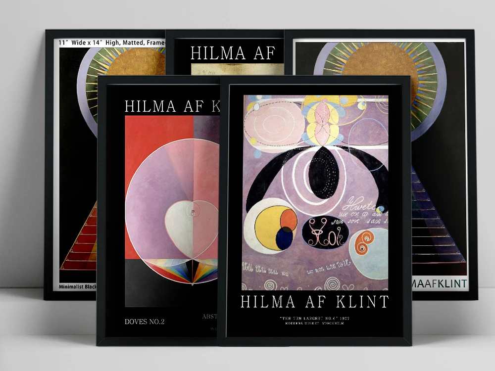 

Swedish Hilma af Klint Exhibition Poster Vintage Abstract Prints Pictures Wall Art Home Decoration Canvas Painting Living Room