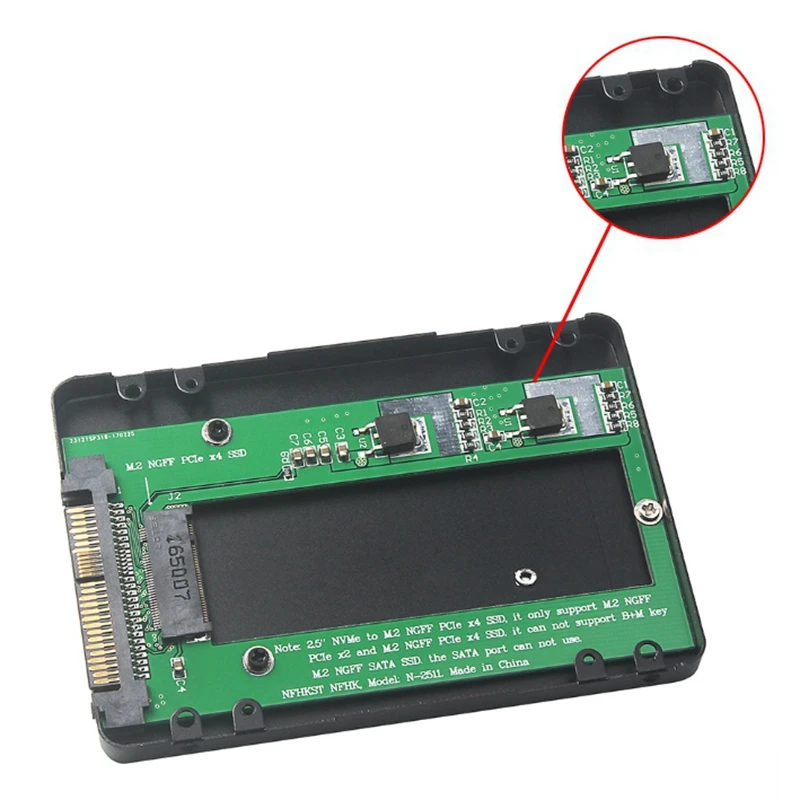 

2.5 NVME/PCI-E 750 SSD to M.2 NGFF PCIe X4 SSD Adapter Enclosure PCI SSD Adapter Card